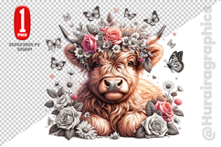 Cute Cow Clipart - PNG File Product Image 1