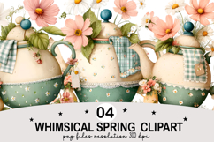 Whimsical Spring Clipart png Whimsical Spring Watercolor png Product Image 1