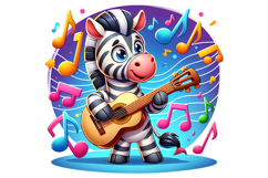 Cute Zebra Clipart - PNG File Product Image 2