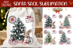 Christmas Rabbit Santa Sack, Christmas Tree Santa Sack Product Image 1