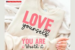 love yourself Valentine Sleeve SVG Product Image 1
