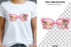 Summer glasses png design for T-shirts Product Image 1