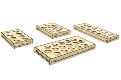 Egg holder boxes - laser cut files, Glowforge pattern, SVG Product Image 3