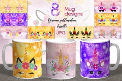 Unicorn Face | Sublimation Mug design bundle, JPG Product Image 1