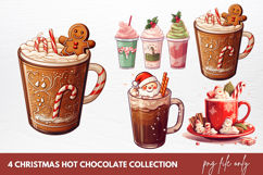 Christmas Hot Chocolate Clipart Sublimation Product Image 1
