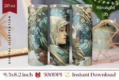 Christmas Tumbler Sublimation, Snow Tumbler Template Product Image 1