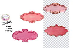 Tags, Pink, Ephemera, PNG, Junk Journal, Vintage, clipart Product Image 1