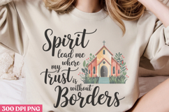 Spirit Lead Me Where My PNG, Retro Church Sublimation PNG Product Image 2