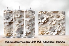 3d Flower Sublimation Tumbler | 3d Tumbler Wrap Design Product Image 1