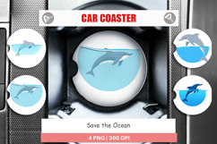 Car Coaster Save the Ocean Product Image 1