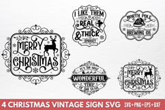 Christmas Vintage Sign SVG Product Image 1