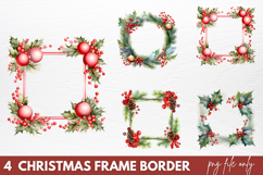 Christmas Frame Border Sublimation PNG Product Image 1