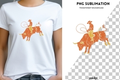 Western Bull Riding PNG | Cowboy Rodeo Design Product Image 2