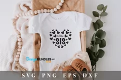 Little sister svg| Lil sis svg file|Hearts svg Product Image 2