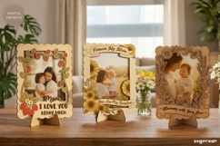 Mother's Day Photo Frame SVG Bundle | Laser Cut | Glowforge Product Image 1