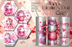 LOVE unicorn | Valentine Sublimation tumbler design PLUS Product Image 1