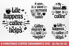 Christmas Coffee Ornaments SVG Product Image 1