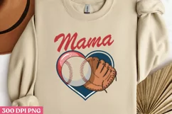 Mama PNG, Baseball Mama Sublimation PNG Product Image 2
