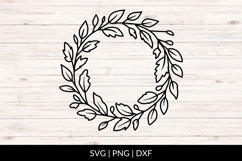 Hand Drawn Fall Wreath SVG Product Image 1