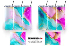 Alcohol Ink Pink Agate | Tumbler Sublimation Wrap Product Image 4