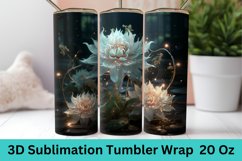 3d Flower Sublimation Tumbler, Floral Tumbler Sublimation Product Image 1