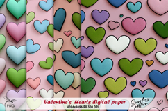 Valentines hearts digital paper, seamless pattern Product Image 1