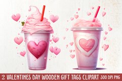 Valentine Coffee Cup Sublimation Clipart Product Image 1