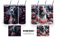 3D Dog Patriotic Tumbler Sublimation | 4th Of July Product Image 5