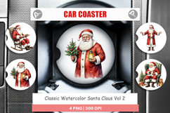 Car Coaster Classic Santa Claus Product Image 1