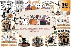 Halloween Ghost &amp; Witch PNG Bundle 10 Product Image 1