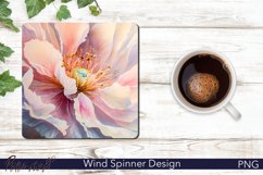 Flower Square Coaster | Floral Coaster Design Product Image 1