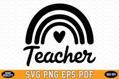 Teacher Valentine&#039;s day SVG | SVG Cut files Product Image 1