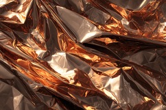 A crumpled metallic foil with reflective surfaces Product Image 1