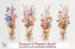 Flower bouquet clipart Product Image 1