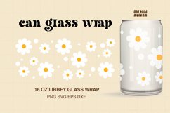 Daisy Libbey Can Glass SVG| Retro Flowers SVG Product Image 1
