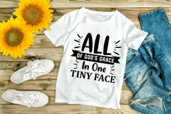 All Of Gods Grace In One Tiny Face SVG Design, Baby SVG Desi Product Image 1