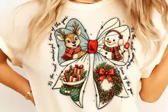 Christmas Bow PNG, Coquette Christmas PNG, Christmas PNG Product Image 2