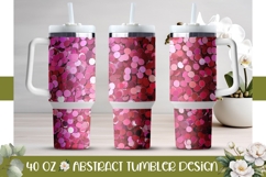 Pink Confetti Tumbler PNG, Sparkle 40 Oz Tumbler Sublimation Product Image 1
