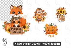 Autumn Clipart Sublimation PNG Product Image 1