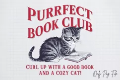 Vintage Funny Cat Quotes Sublimation, Vintage PNG Product Image 1