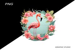 Pink Flamingo Clipart, Tropical Clipart, Bird Clipart Product Image 1