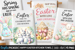 Easter Kitchen Towel PNG, Easter Dish Hand Towel, Easter PNG Product Image 1