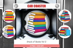 Car Coaster Book Stack Product Image 1