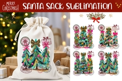 Christmas Tree Santa Sack Designs, Leopard Christmas Bow PNG Product Image 1