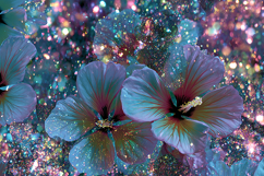 Purple flowers with glittery background Product Image 1