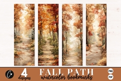 Fall Path Printable Bookmark | Fall PNG Product Image 1