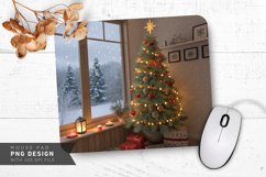 Christmas Corner with Snowy Window Mouse Pad PNG Design Product Image 1