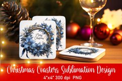 Christmas Coasters Ornament Sublimation PNG Product Image 1