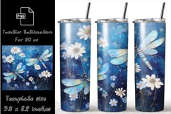 Dragonflies Winter Tumbler Wraps, 20 oz Skinny Tumbler Product Image 1