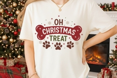 Oh Christmas Treat Svg, Dog Christmas Svg, Dog Treat Svg. Product Image 2